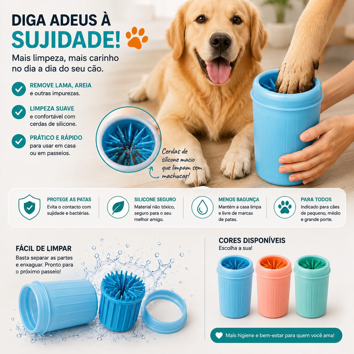 Bicchiere per la pulizia delle zampe del cane